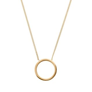 Circle Necklace Small Gold