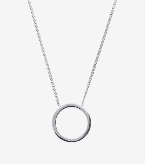 Circle Necklace Small Steel