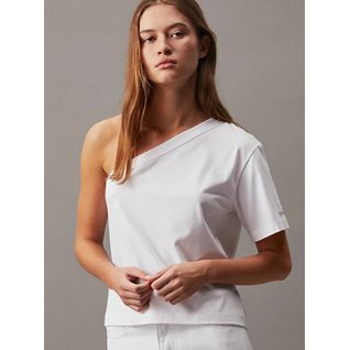 SMOOTH COTTON ONE SHOULDER TOP