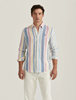 Linen Happy Stripe Shirt-Classic Fit